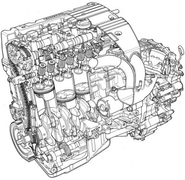 Двигатель r18a honda схема