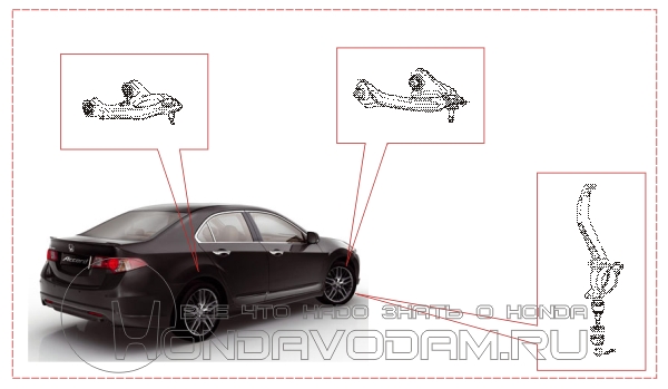 Замена шаровых опор на Honda Accord VII